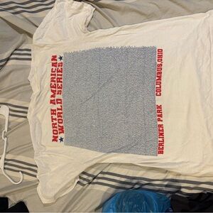 North American World Series White Graphic T